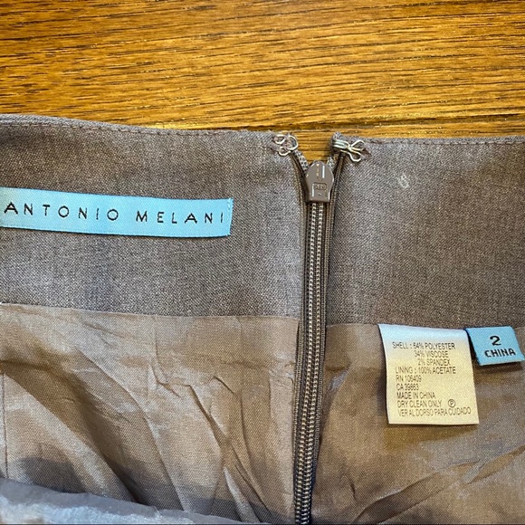 ANTONIO MELANI GRAY CLASSIC PENCIL SKIRT - Picture 3 of 8